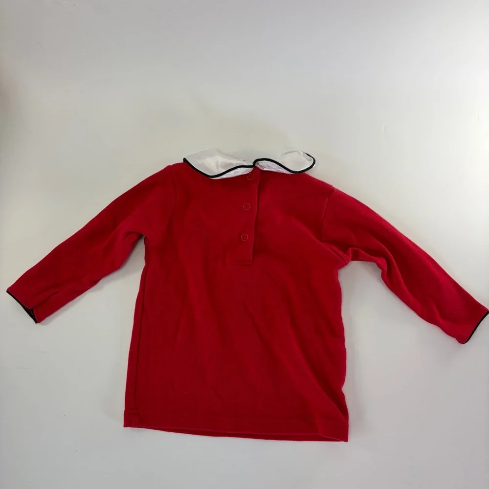 RARE Dr Seuss Brand Velvet Velour Snowflake Overalls Peter Pan Collar‎ Top 18M